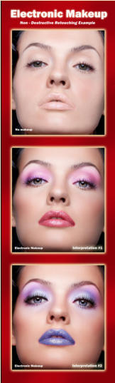 Digital makeup for Photoshop eye makeup, lip makeup, face smoothing, skin pores